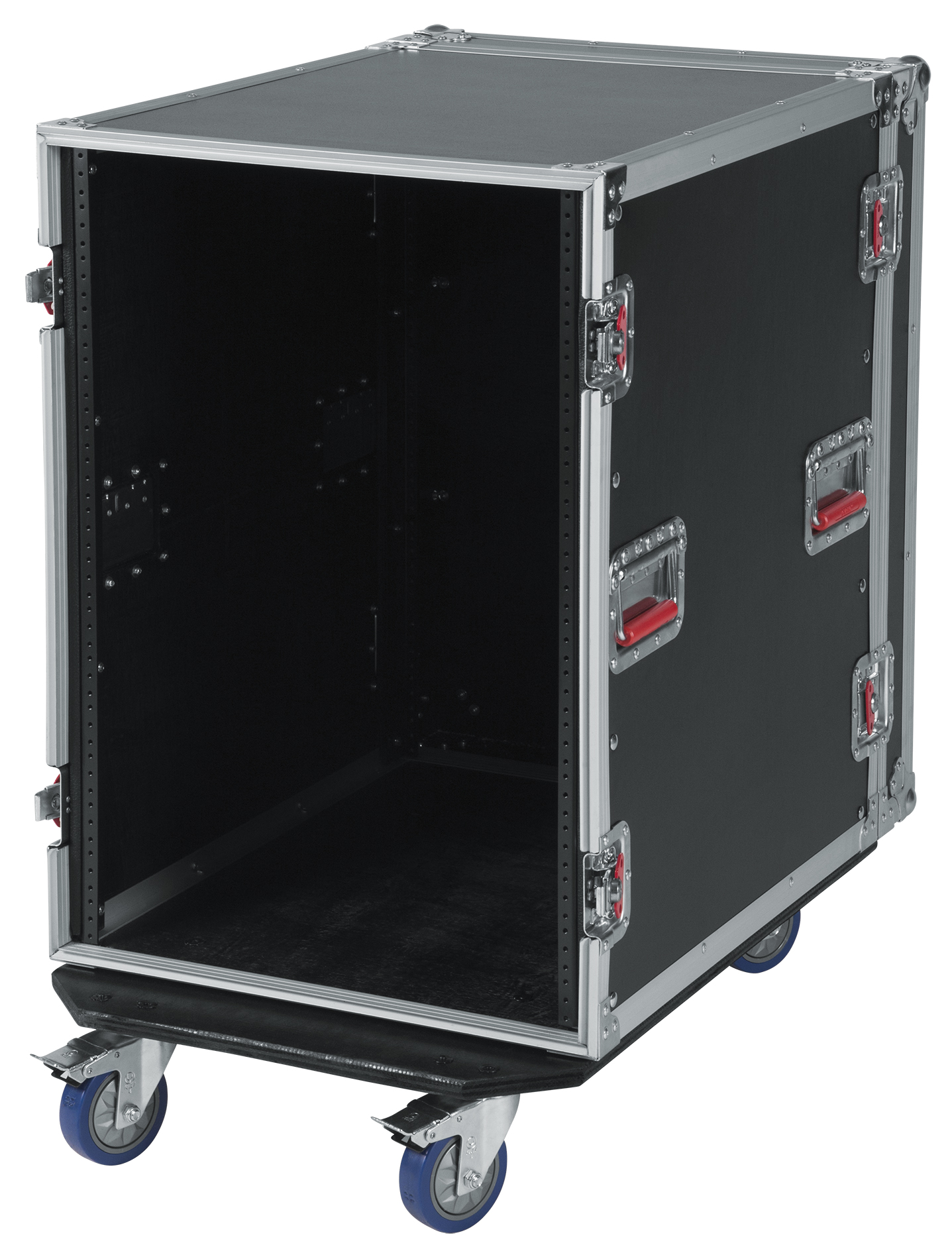 16U, 24″ Deep Audio Road Rack Case w/ Casters