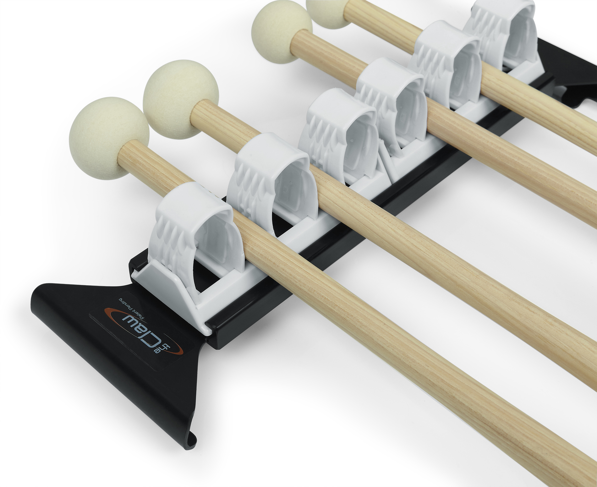 Pearl BMH100 Bass Drum Mallet Holder — Marching Drum Rim Shooter With 4 Stick Clips