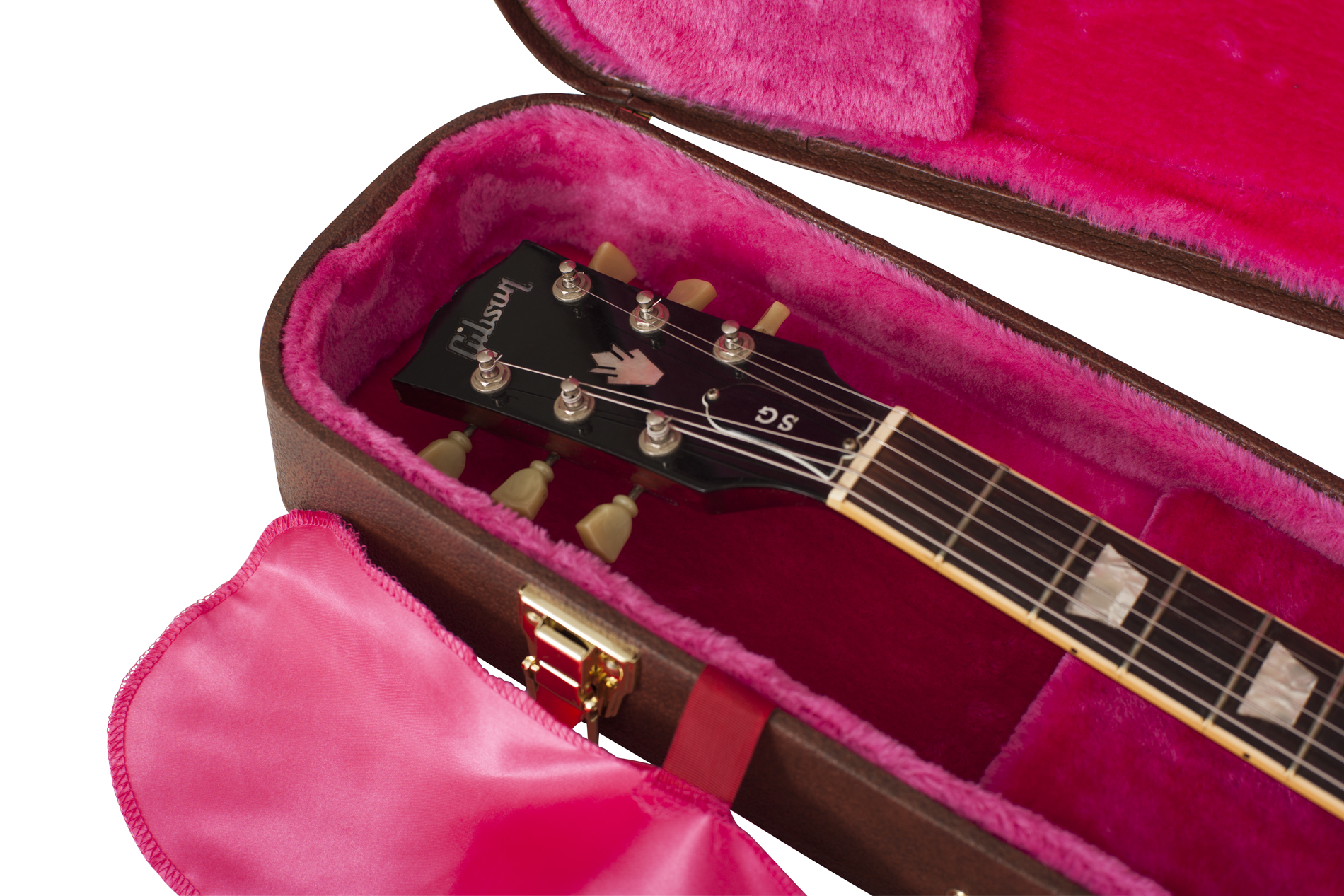 Crossrock CRW620SGBK Deluxe Wood Hard Case For Gibson SG – Black PVC, Plush Interior