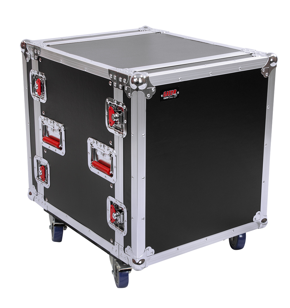 12U, Standard Audio Road Rack Case w/ Casters