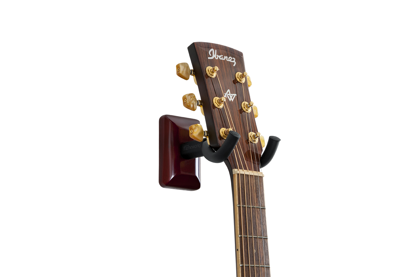 Cherry Wall Mount Guitar Hanger-GFW-GTR-HNGRCHR