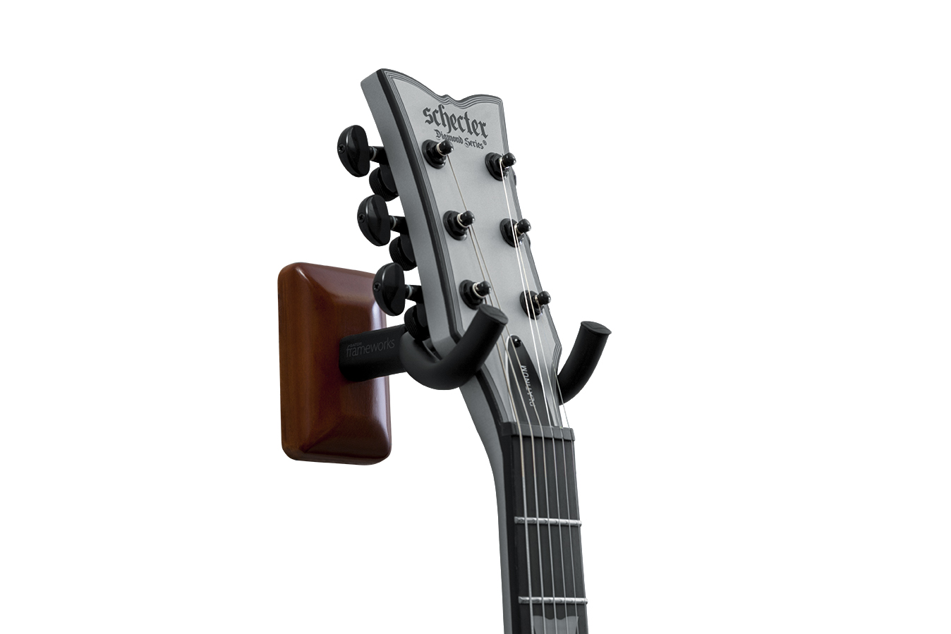 Mahogany Wall Mount Guitar Hanger-GFW-GTR-HNGRMHG