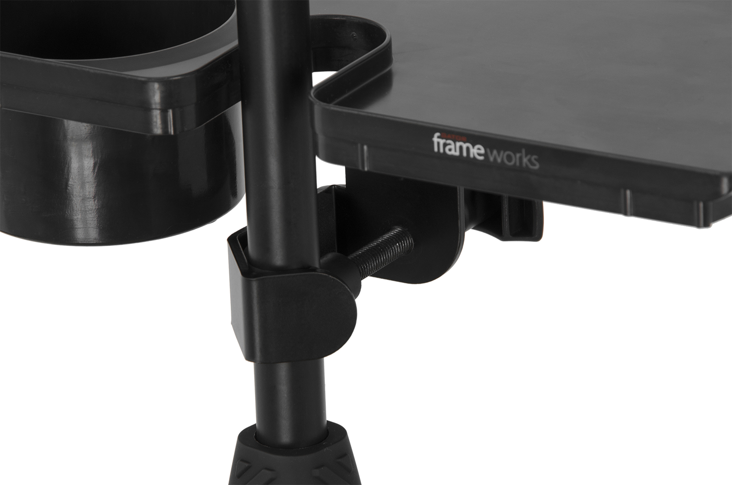 Mic Stand Accessory Tray with Drink Holder-GFW-MICACCTRAY