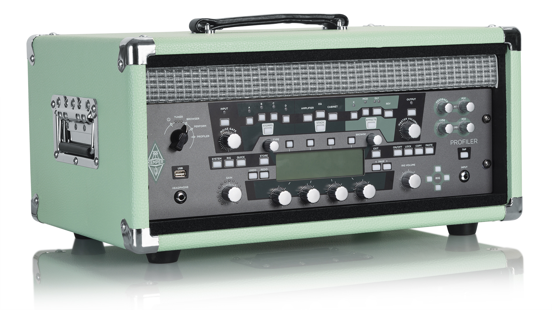 Vintage Amp Vibe Rack Case 4U Seafoam Green-GR-RETRORACK-4SG