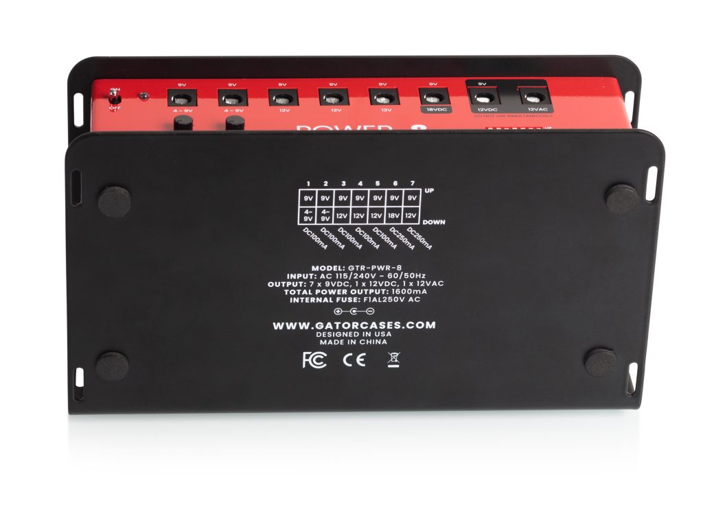 Pedal Board Power Supply With 8 Isolated OutputsGTRPWR8 Gator Cases
