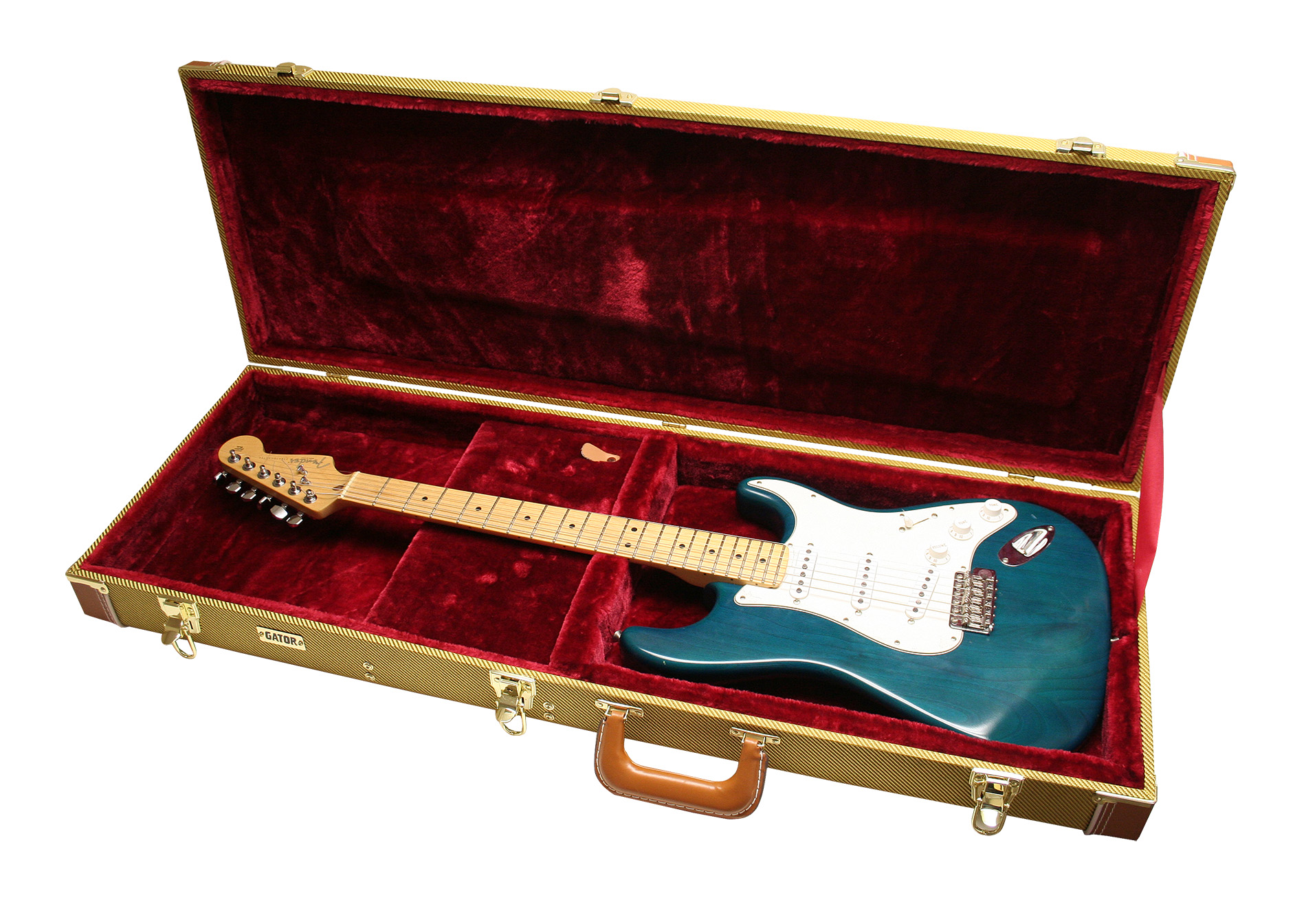 Electric Guitar Deluxe Wood Case, Tweed-GW-ELECTRIC-TW