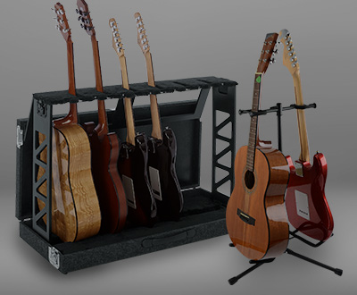 Guitar Stand 5 Holder Guitar Folding Stand Rack Band Stage Bass Acoustic Guitar