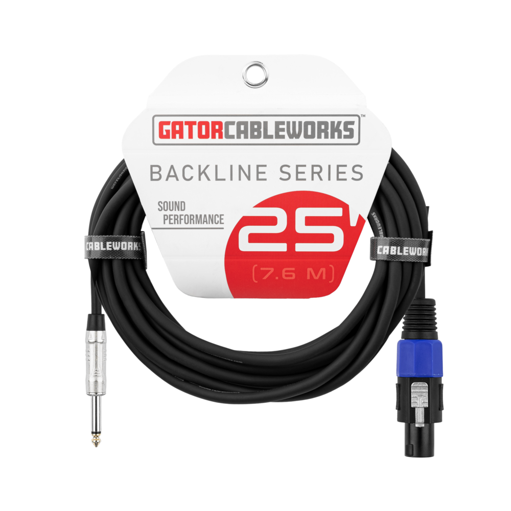 25 Foot TS to Twist Lock Connector Speaker Cable - Gator Cases