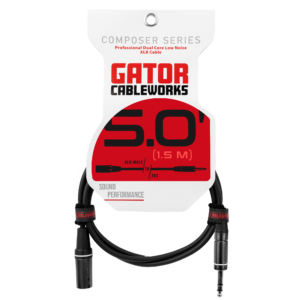 5 Foot XLR M to TRS Cable - GCWC-XLR-05MTRS