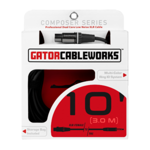 10 Foot XLR F to TRS Cable - GCWC-XLR-10FTRS