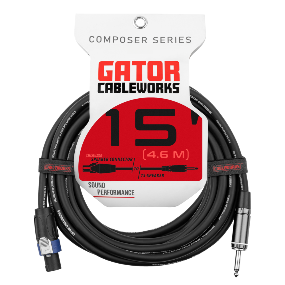 15 Foot TS to Twist Lock Connector Speaker Cable - GCWC-SPK-15-1TL