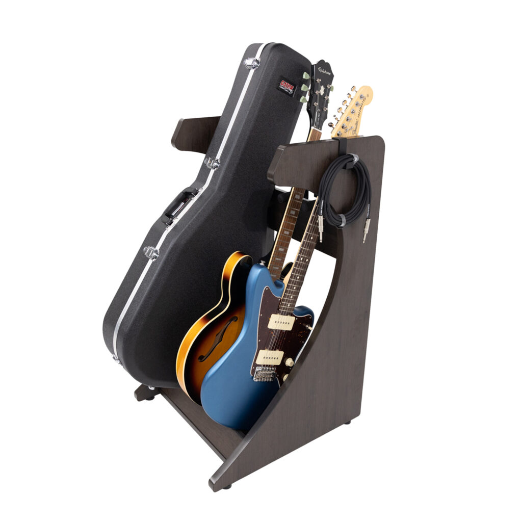 Elite Three Electric/Acoustic Guitar Rack – Brown-GFW-ELITEGTR3RK-BRN ...