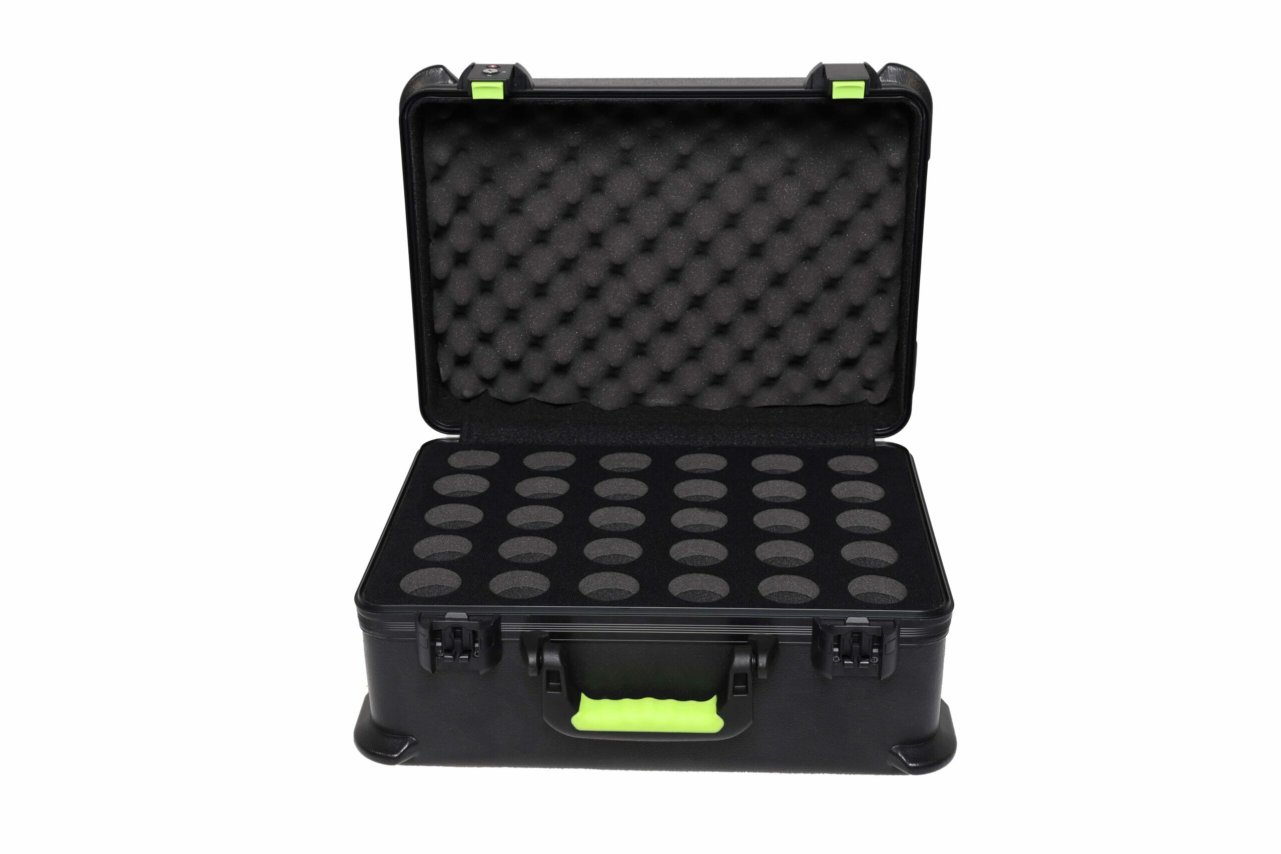 Molded Case w/ Drops for (30) Mics – TSA Latch-SH-MICCASE30