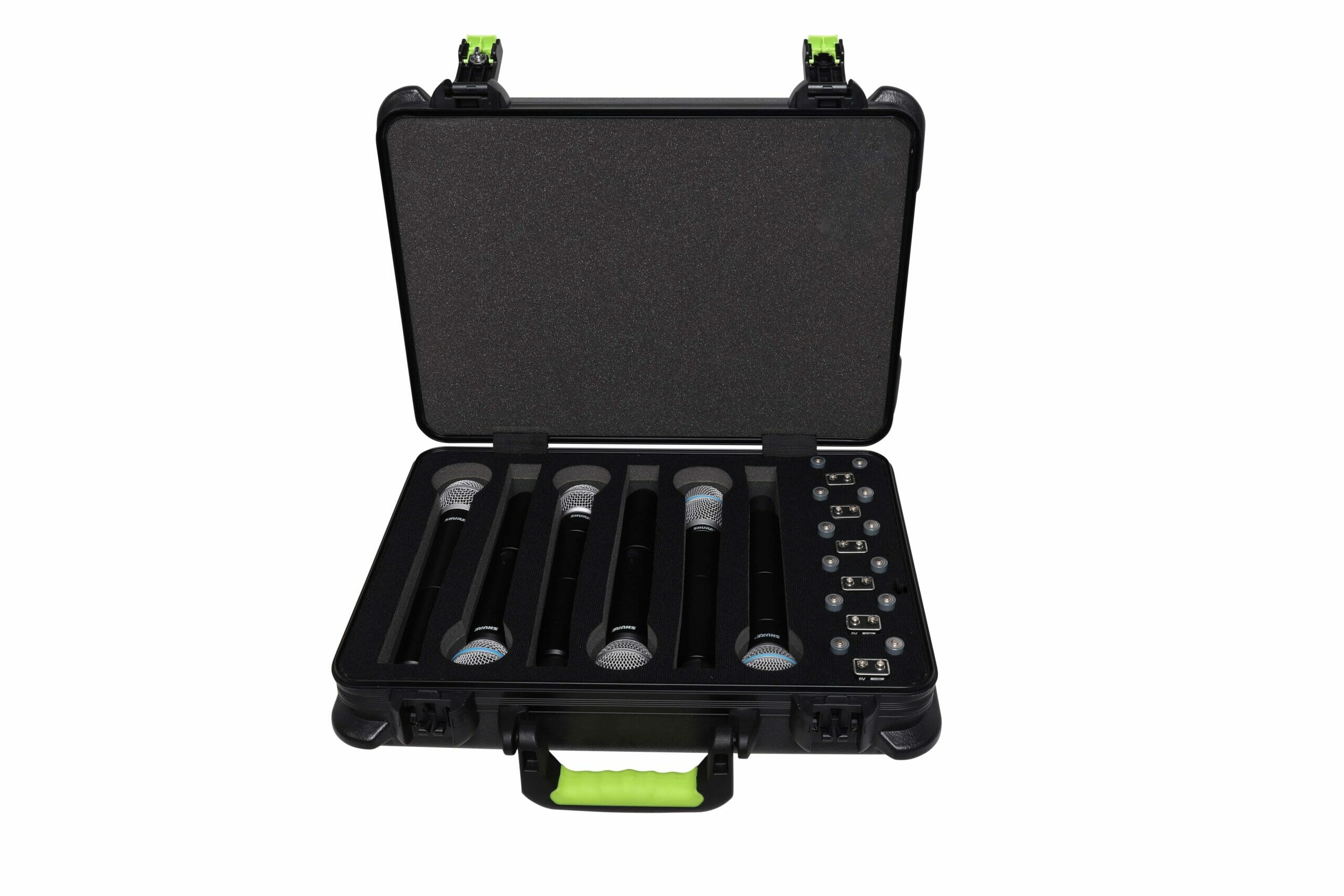 Molded Case for (6) Wireless Mics – TSA Latch-SH-MICCASEW06