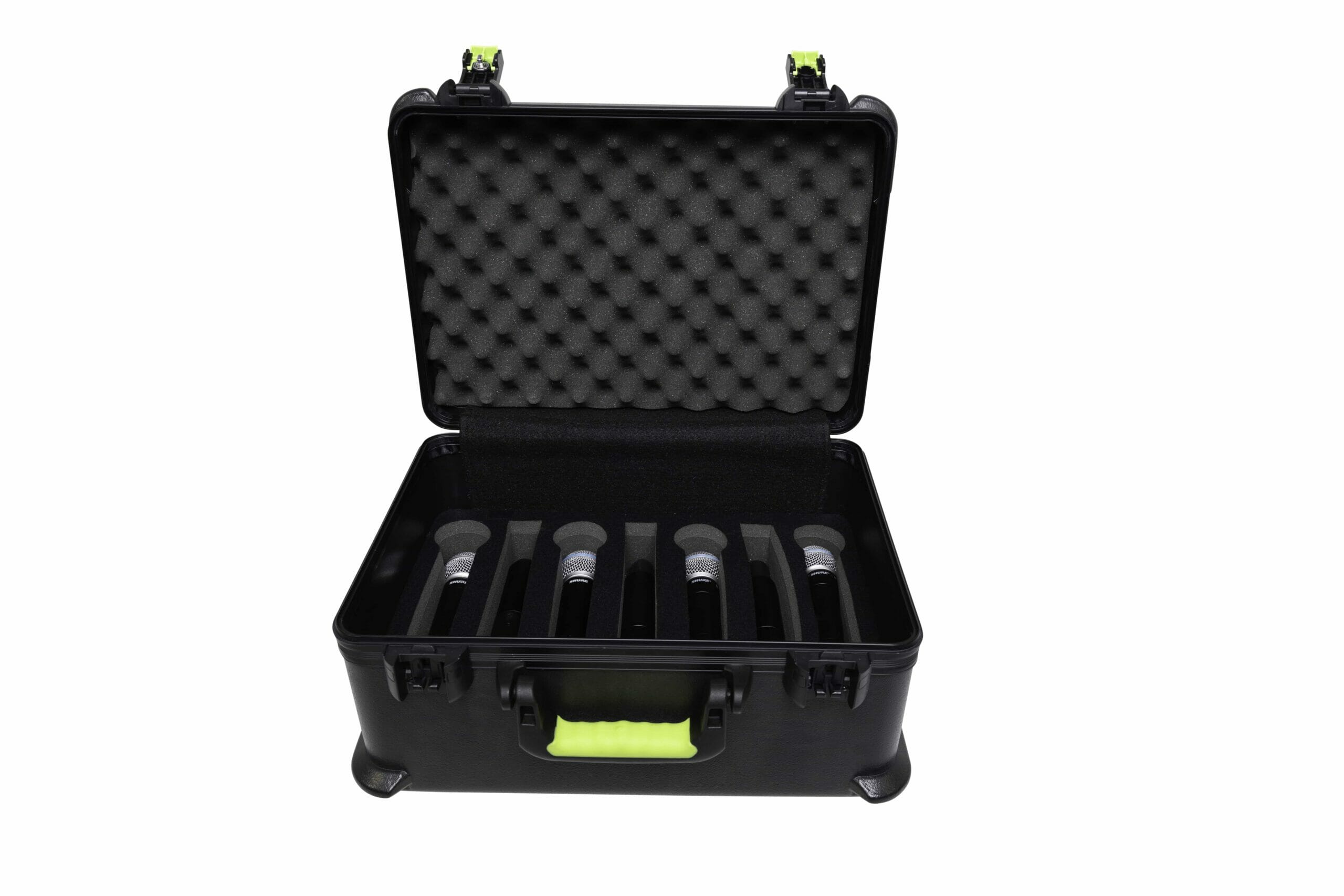 Molded Case for (7) Wireless Mics – TSA Latch-SH-MICCASEW07