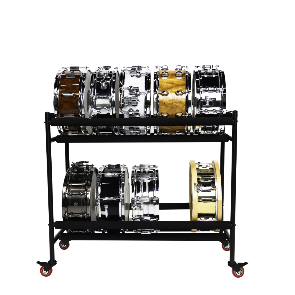 Two-Tier Snare Rack with Locking Casters - Gator Cases