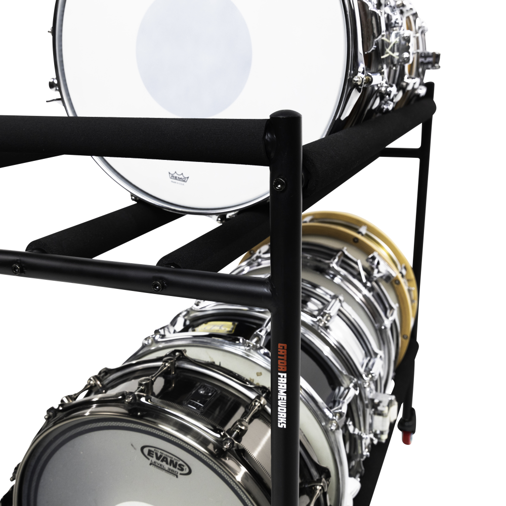 Two-Tier Snare Rack with Locking Casters