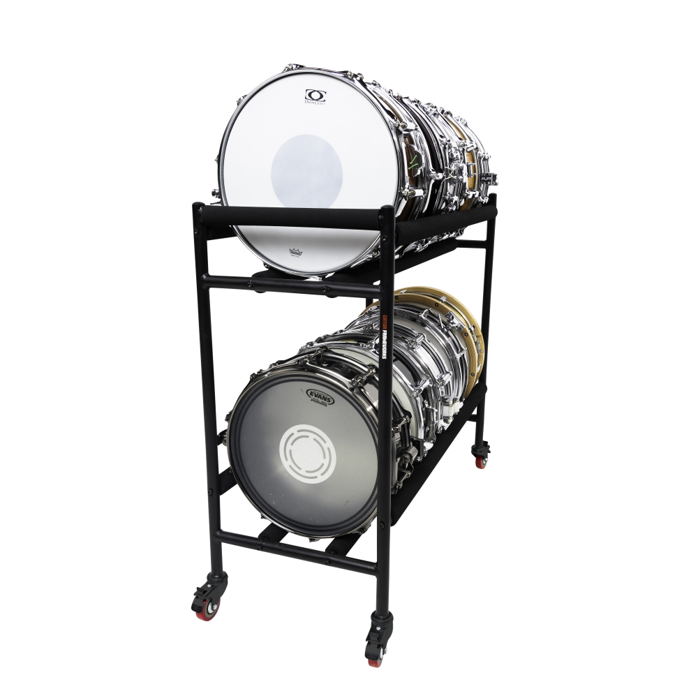 Two-Tier Snare Rack with Locking Casters