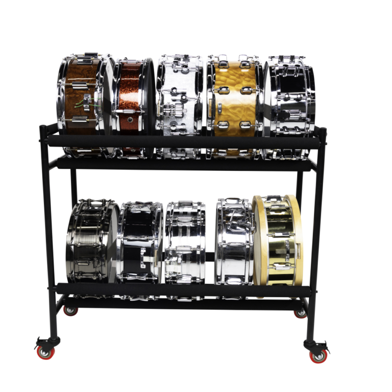 Two-Tier Snare Rack with Locking Casters - Gator Cases