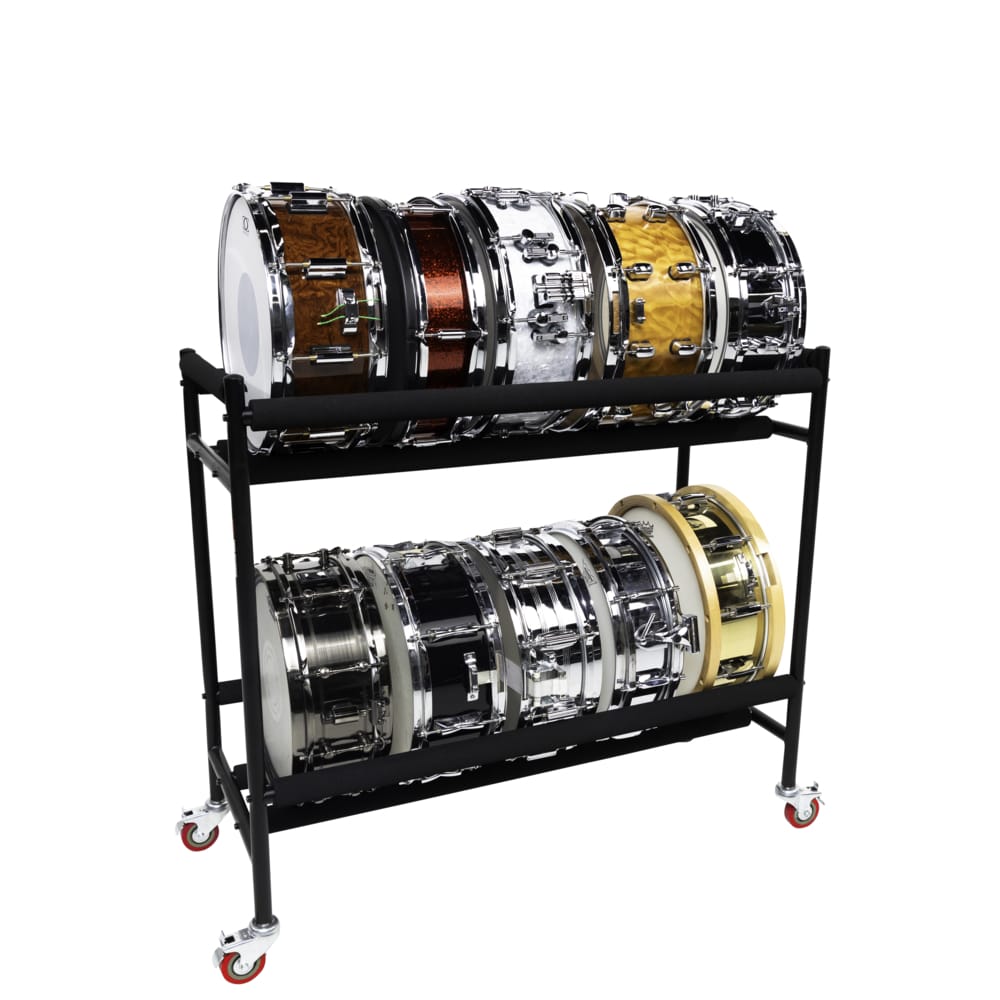 Two-Tier Snare Rack with Locking Casters