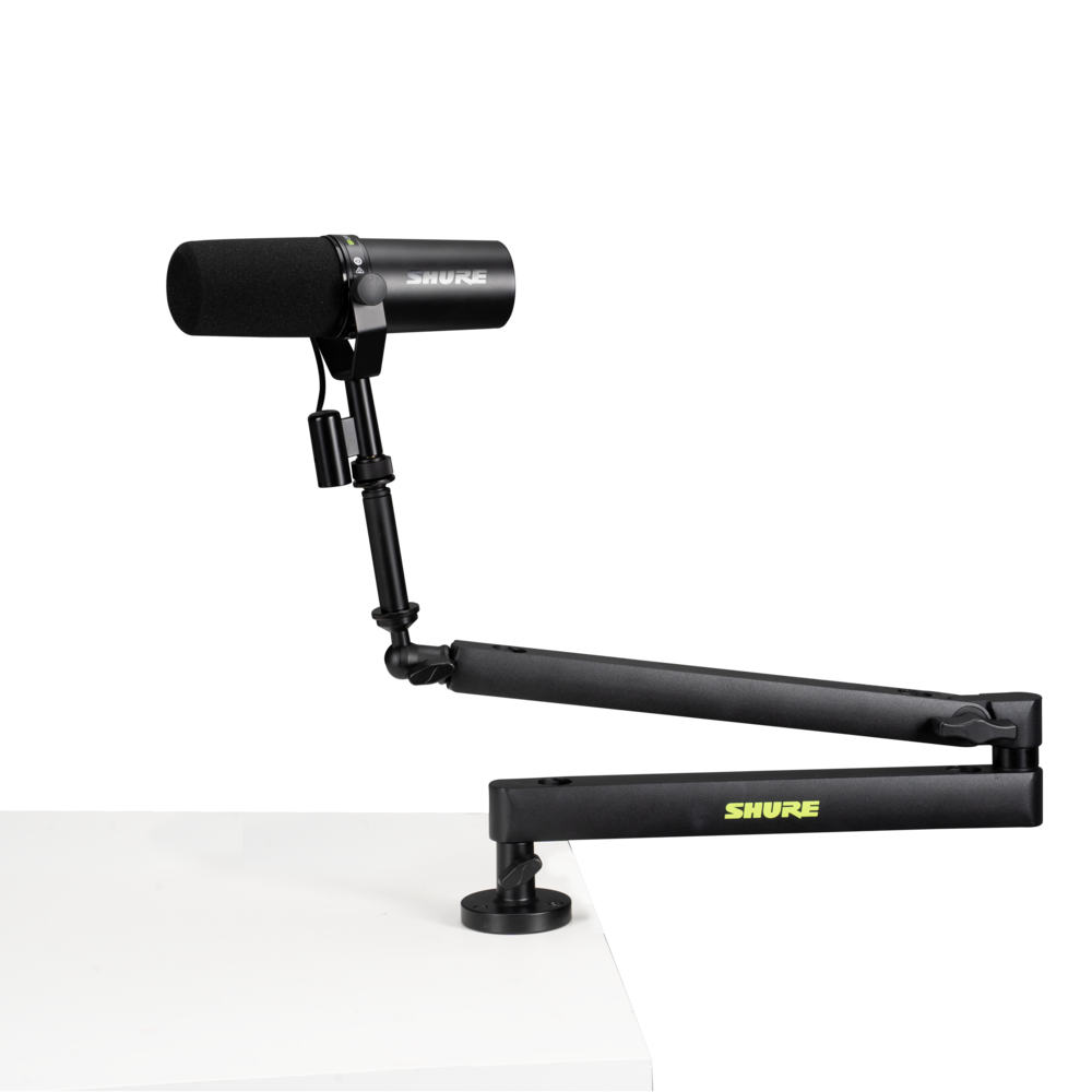 Shure Low-Profile Desktop Mic Boom Stand – SH-BROADCAST2