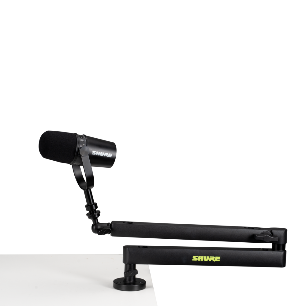 Shure Low-Profile Desktop Mic Boom Stand – SH-BROADCAST2