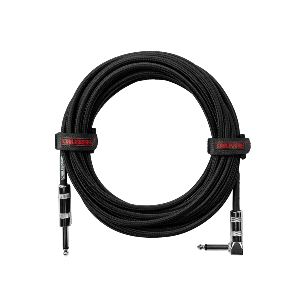 10 Foot Strt to RA Braided Instrument Cable-BB - GCWB-INS