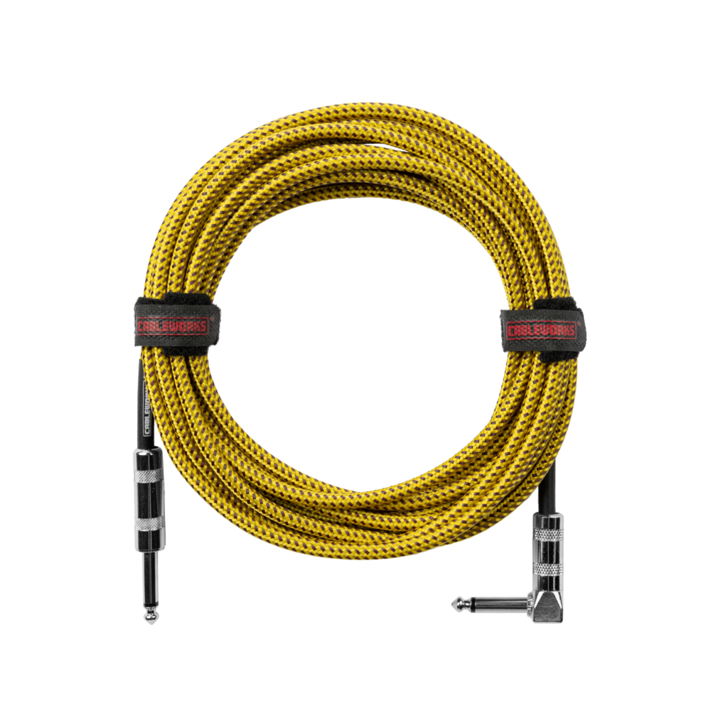 20 Foot Strt to RA Braided Instrument Cable-BRY - GCWB-INS