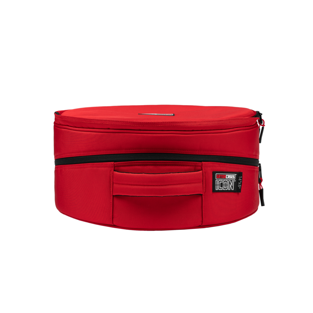 Icon Snare Drum Bag; 14″ x 5″, Red 25th Anniv – GP-ICON-1405SD-25