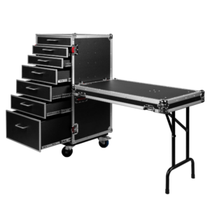 GTOUR Utility Drawer Case with Fold-Out Table GTOUR-WORKST7