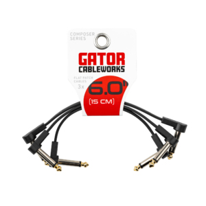 3PK of Composer Series Flat Patch Cable - 6 inch - GCWC-FPC6-3PK