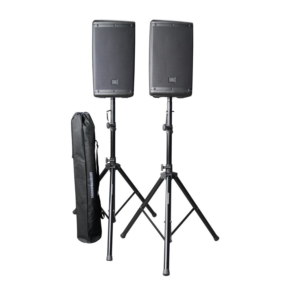 Aluminum Tripod Speaker Stand Set with Bag - RI-SPKRSTDSET-200-AL