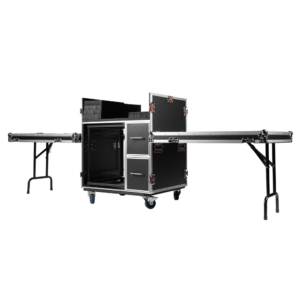 GTOUR Mixer Flight Case with 2 Drawers & Tables - GTOUR-MIXER-12U-2D2T