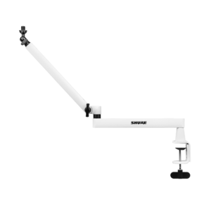 Shure Low-Profile Desktop Mic Boom Stand - White - SH-BROADCAST2-W
